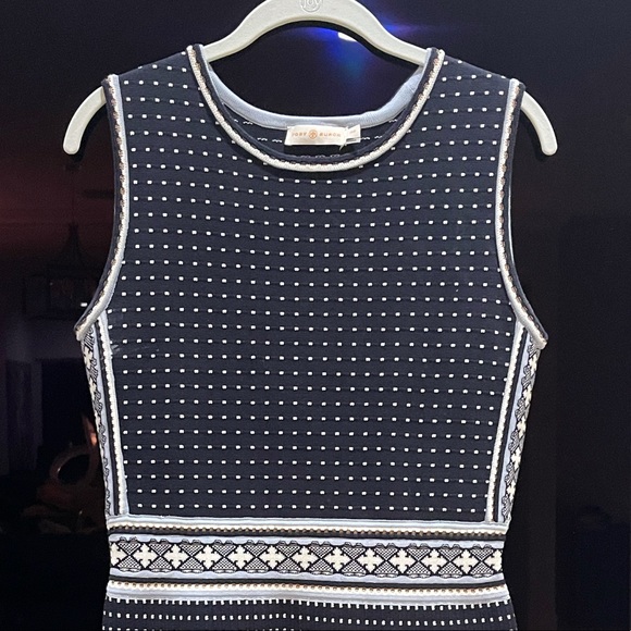 Tory Burch sleeveless navy blue dress- size small - Picture 7 of 7
